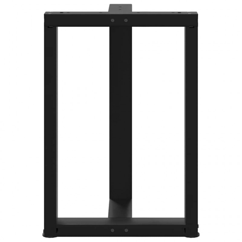 Nogi do stołu jadalnego w kształcie litery T 2 szt. Czarne 50x35x(72-73) cm Stal