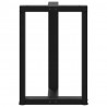 Nogi do stołu jadalnego w kształcie litery T 2 szt. Czarne 50x35x(72-73) cm Stal