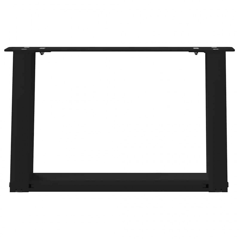 Nogi do stolika kawowego w kształcie litery U 2 szt. Czarne 50x(30-31) cm Stal