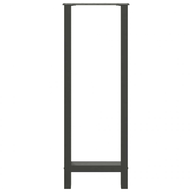 Nogi do stołu barowego Antracyt 2 szt. 50x(110-111) cm Stal