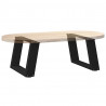Nogi do stolika kawowego w kształcie litery U 2 szt. Czarne 50x(30-31) cm Stal