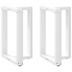 Nogi do stołu jadalnego w kształcie litery T 2 szt. Białe 50x35x(72-73) cm Stal