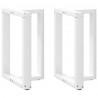 Nogi do stołu jadalnego w kształcie litery T 2 szt. Białe 50x35x(72-73) cm Stal