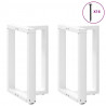 Nogi do stołu jadalnego w kształcie litery T 2 szt. Białe 50x35x(72-73) cm Stal