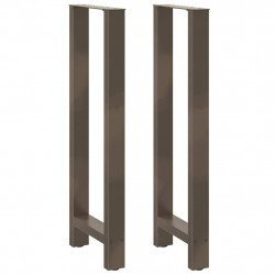 Nogi do stołu barowego Naturalna stal 2 szt. 50x(110-111) cm Stal