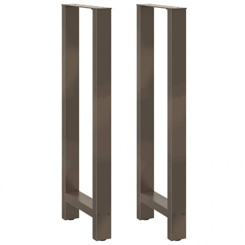 Nogi do stołu barowego Naturalna stal 2 szt. 50x(110-111) cm Stal