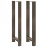 Nogi do stołu barowego Naturalna stal 2 szt. 50x(110-111) cm Stal