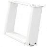 Nogi do stolika kawowego w kształcie litery U 2 szt. Białe 50x(30-31) cm Stal