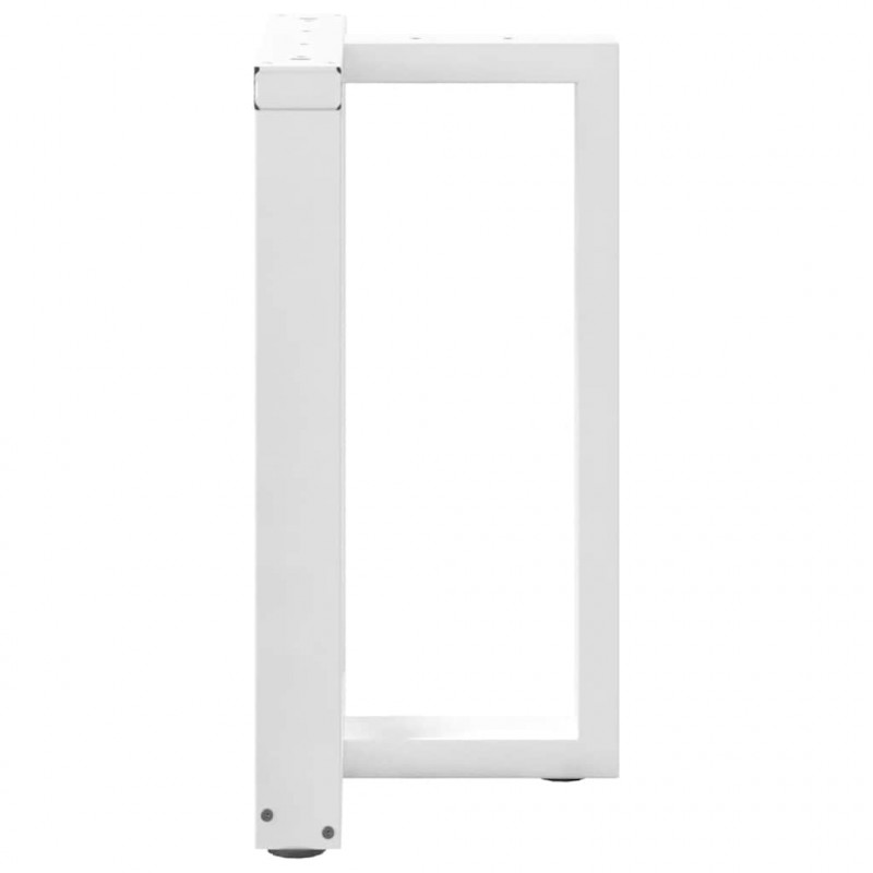 Nogi do stołu jadalnego w kształcie litery T 2 szt. Białe 50x35x(72-73) cm Stal