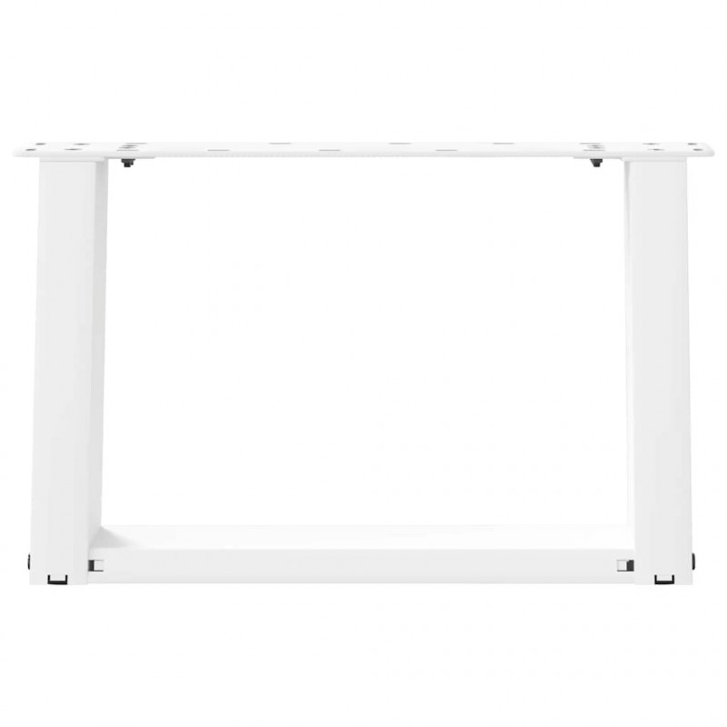 Nogi do stolika kawowego w kształcie litery U 2 szt. Białe 50x(30-31) cm Stal