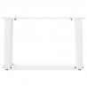 Nogi do stolika kawowego w kształcie litery U 2 szt. Białe 50x(30-31) cm Stal