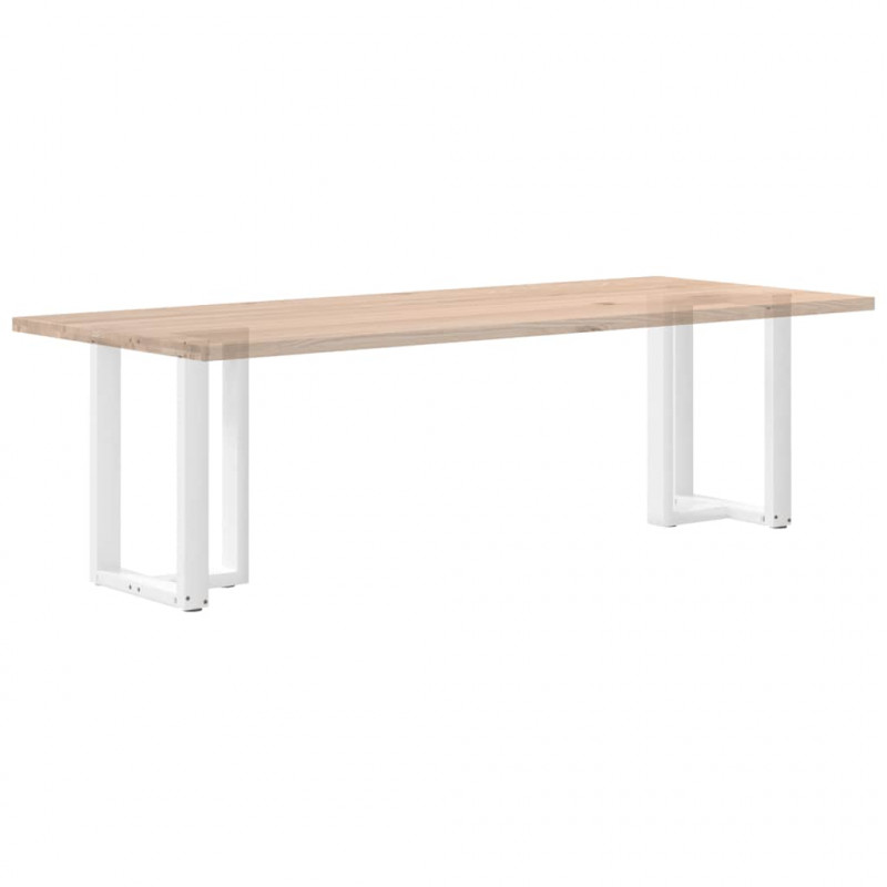 Nogi do stołu jadalnego w kształcie litery T 2 szt. Białe 50x35x(72-73) cm Stal