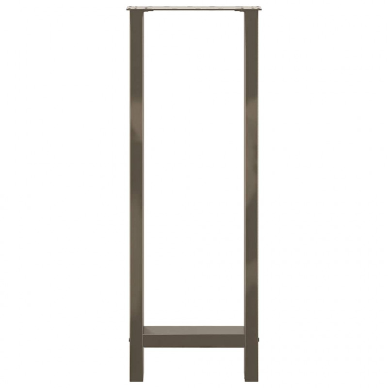 Nogi do stołu barowego Naturalna stal 2 szt. 50x(110-111) cm Stal