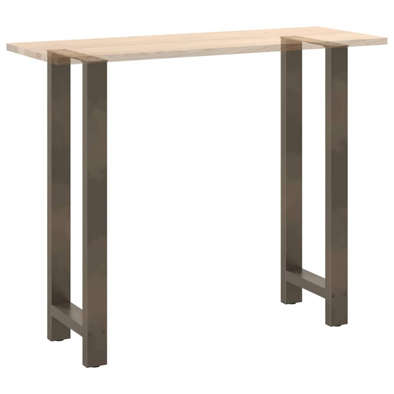 Nogi do stołu barowego Naturalna stal 2 szt. 50x(110-111) cm Stal