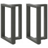 Nogi do stołu jadalnego w kształcie litery T 2 szt. Antracyt 50x35x(72-73) cm Stal
