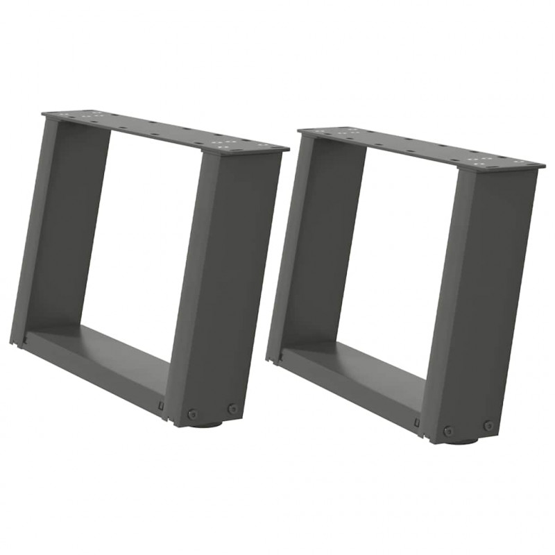 Nogi do stolika kawowego w kształcie litery U 2 szt. Antracyt 50x(30-31) cm Stal