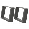 Nogi do stolika kawowego w kształcie litery U 2 szt. Antracyt 50x(30-31) cm Stal