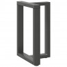 Nogi do stołu jadalnego w kształcie litery T 2 szt. Antracyt 50x35x(72-73) cm Stal