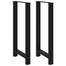 Nogi do stołu barowego czarne 2 szt. 60x(110-111) cm stal