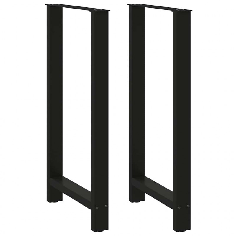 Nogi do stołu barowego czarne 2 szt. 60x(110-111) cm stal