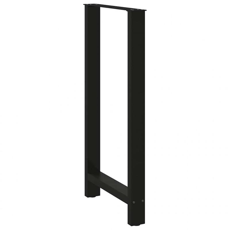Nogi do stołu barowego czarne 2 szt. 60x(110-111) cm stal