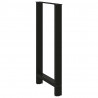 Nogi do stołu barowego czarne 2 szt. 60x(110-111) cm stal