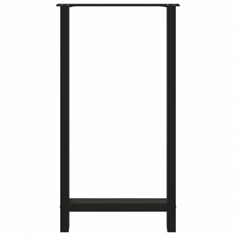 Nogi do stołu barowego czarne 2 szt. 60x(110-111) cm stal