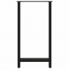 Nogi do stołu barowego czarne 2 szt. 60x(110-111) cm stal