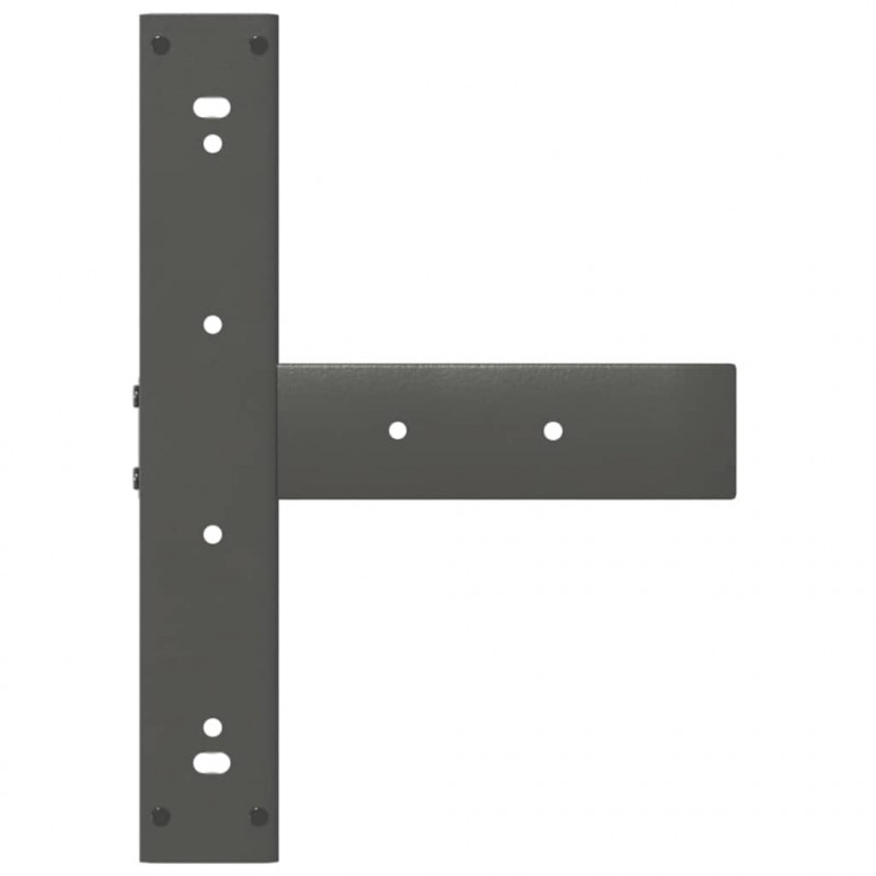 Nogi do stołu jadalnego w kształcie litery T 2 szt. Antracyt 50x35x(72-73) cm Stal
