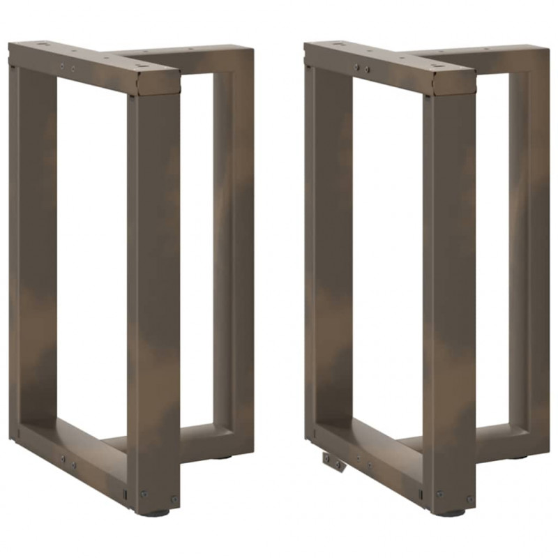 Nogi do stołu jadalnego w kształcie litery T 2 szt. Czarne 50x35x(72-73) cm Stal