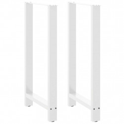 Nogi do stołu barowego białe 2 szt. 60x(110-111) cm stal