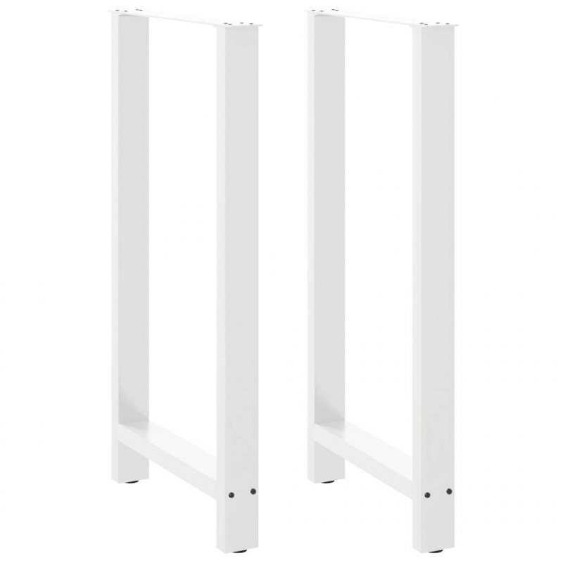 Nogi do stołu barowego białe 2 szt. 60x(110-111) cm stal