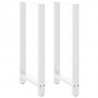 Nogi do stołu barowego białe 2 szt. 60x(110-111) cm stal