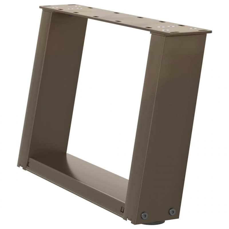Nogi do stolika kawowego w kształcie litery U 2 szt. Naturalna stal 50x(30-31) cm Stal