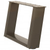 Nogi do stolika kawowego w kształcie litery U 2 szt. Naturalna stal 50x(30-31) cm Stal