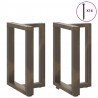 Nogi do stołu jadalnego w kształcie litery T 2 szt. Czarne 50x35x(72-73) cm Stal