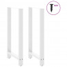 Nogi do stołu barowego białe 2 szt. 60x(110-111) cm stal