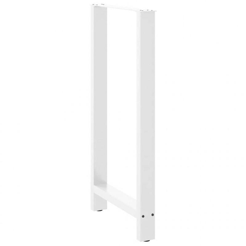 Nogi do stołu barowego białe 2 szt. 60x(110-111) cm stal