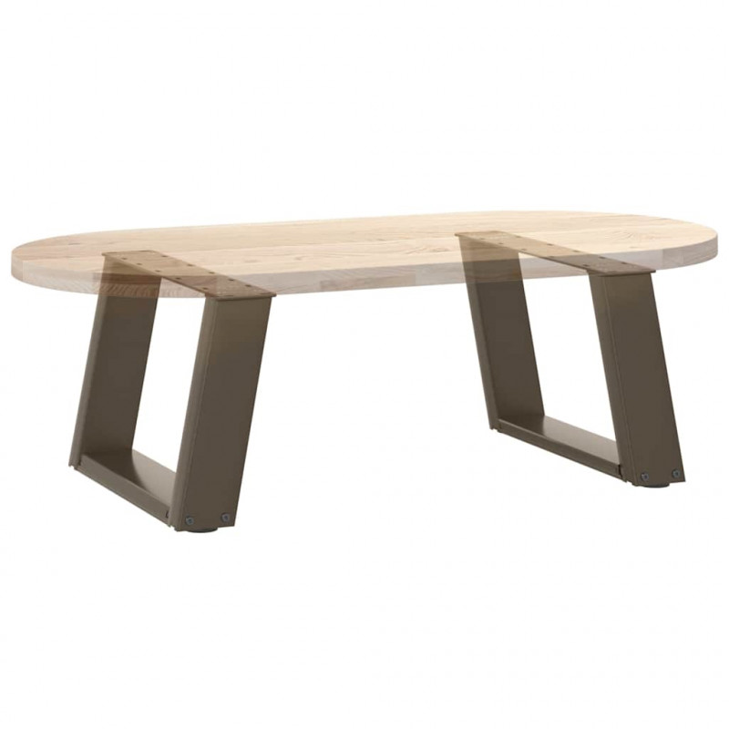 Nogi do stolika kawowego w kształcie litery U 2 szt. Naturalna stal 50x(30-31) cm Stal