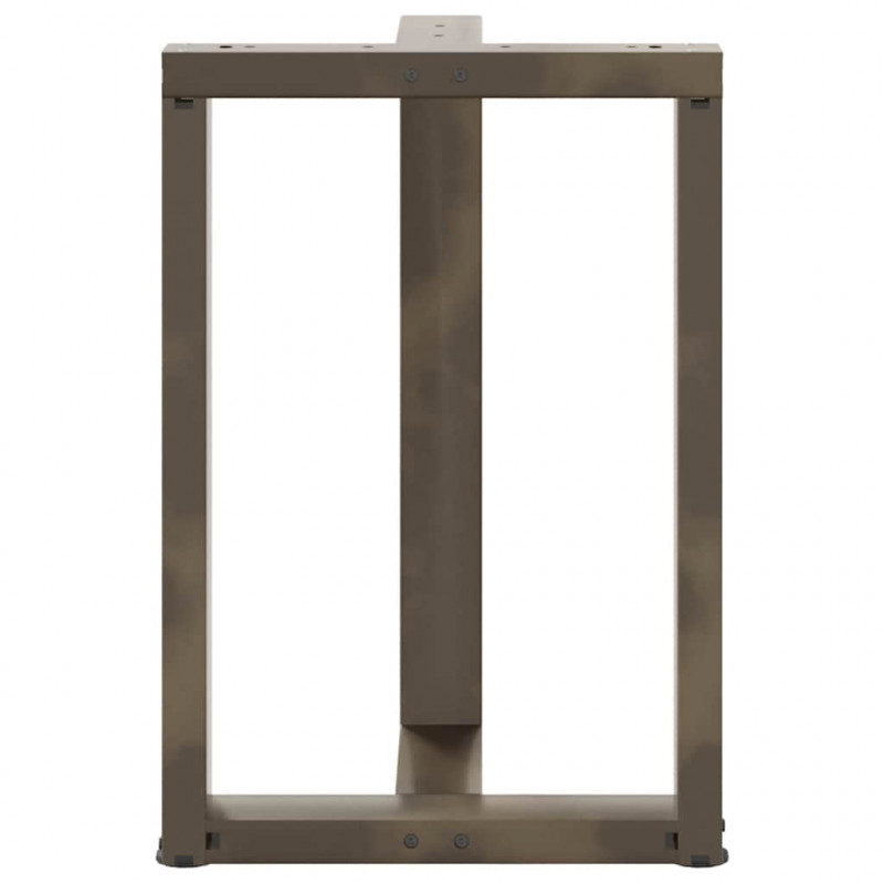 Nogi do stołu jadalnego w kształcie litery T 2 szt. Czarne 50x35x(72-73) cm Stal