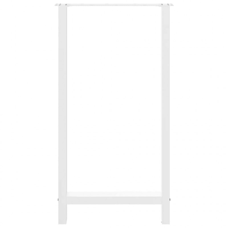 Nogi do stołu barowego białe 2 szt. 60x(110-111) cm stal