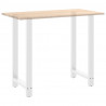 Nogi do stołu barowego białe 2 szt. 60x(110-111) cm stal