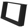 Nogi do stolika kawowego w kształcie litery U 2 szt. Czarne 60x(30-31) cm Stal