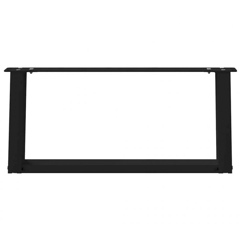 Nogi do stolika kawowego w kształcie litery U 2 szt. Czarne 60x(30-31) cm Stal