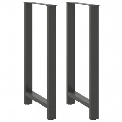 Nogi do stołu barowego Antracyt 2 szt. 60x(110-111) cm Stal