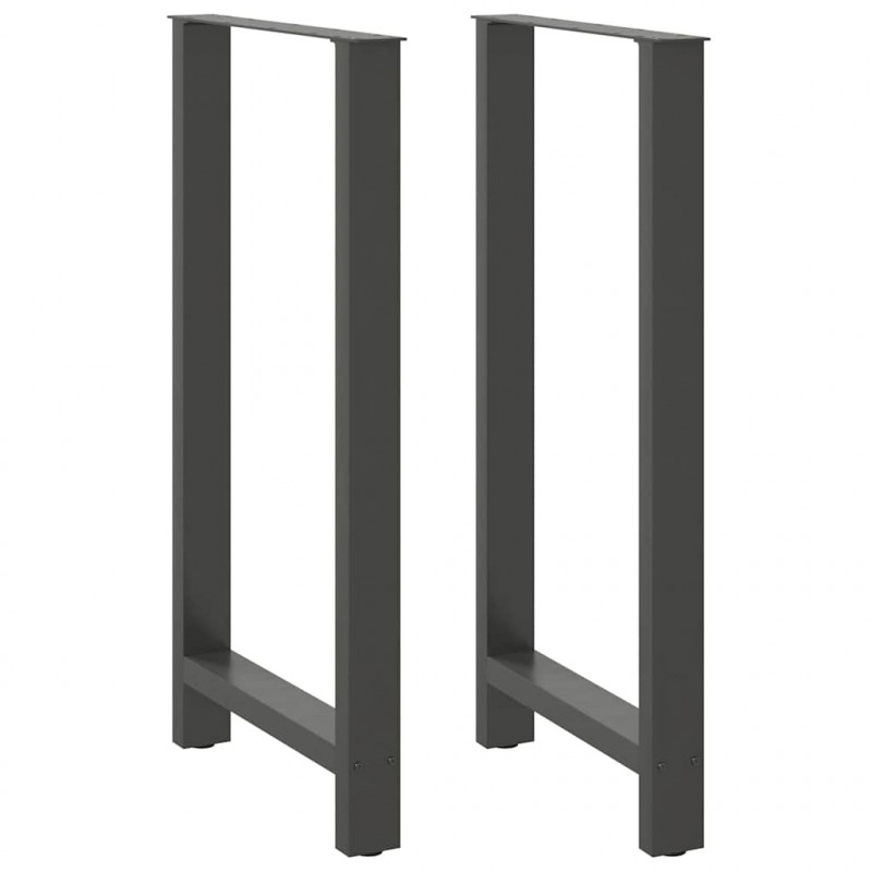 Nogi do stołu barowego Antracyt 2 szt. 60x(110-111) cm Stal