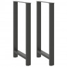 Nogi do stołu barowego Antracyt 2 szt. 60x(110-111) cm Stal
