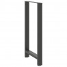 Nogi do stołu barowego Antracyt 2 szt. 60x(110-111) cm Stal