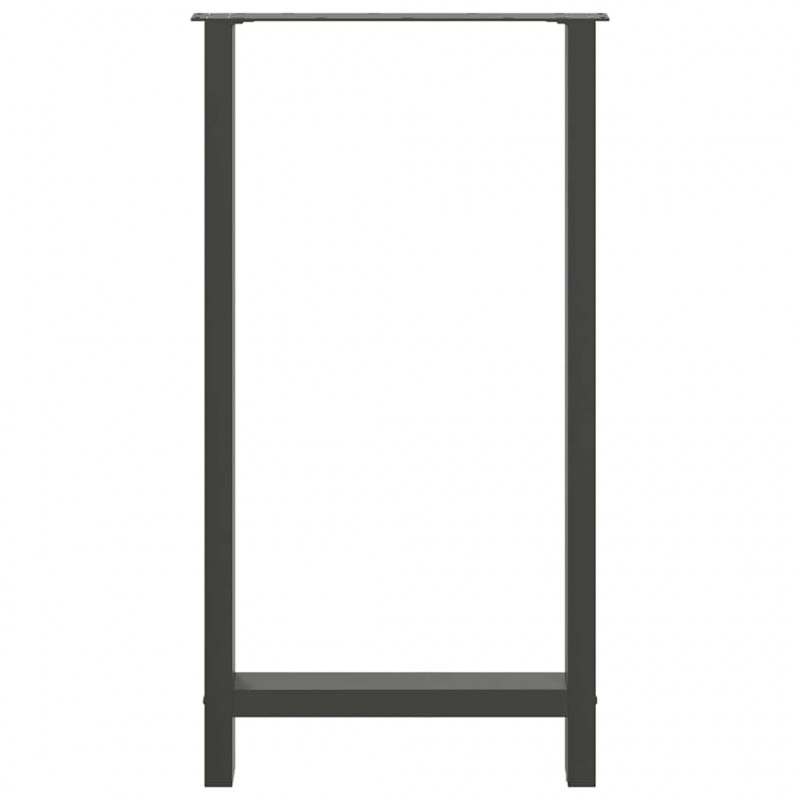 Nogi do stołu barowego Antracyt 2 szt. 60x(110-111) cm Stal