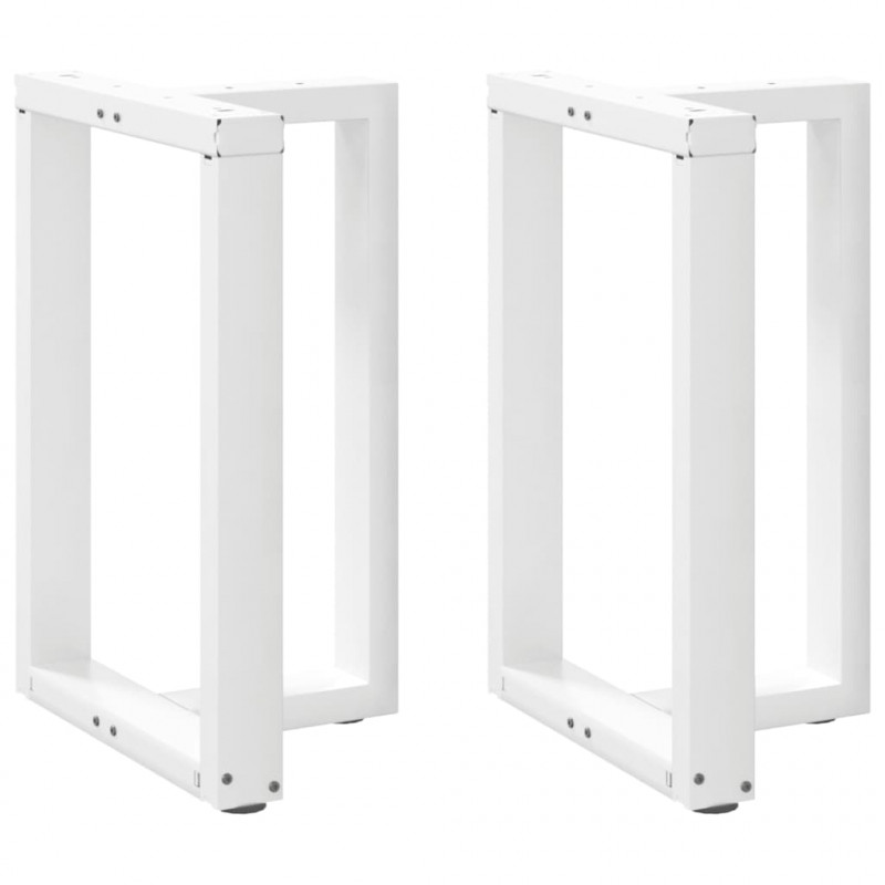Nogi do stołu jadalnego w kształcie litery T 2 szt. Białe 60x35x(72-73) cm Stal